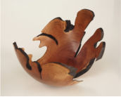 Turned natura -edge wooden bowl
