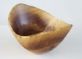 Hard Pear natural edge bowl with carved rim