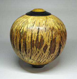 Turned hollow form bowl - unknown wood