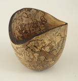 Spalted natural edge wooden bowl 