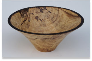 turned bowl with scorched rim