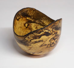Turned natural edge Wild Plum bowl 